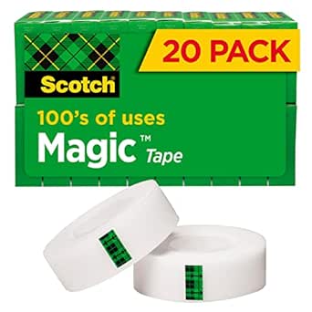 Scotch Magic Tape for Office and Home Use, 20 Refill Rolls