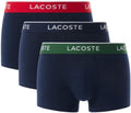Lacoste Men's Cotton Stretch Tricolor Waistband Trunks 3-Pack 5%