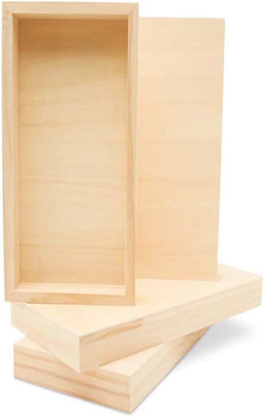 Narrow Wood Canvas for Painting and Crafting - Pack of 3