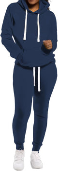 Womens 2 Piece Tracksuit Pullover and Drawstring Pants - Comfortable
