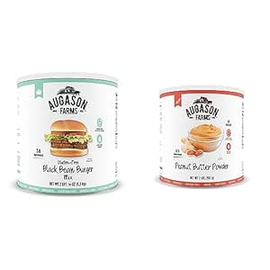Augason Farms Gluten-Free Black Bean Burger & Peanut Butter Powder