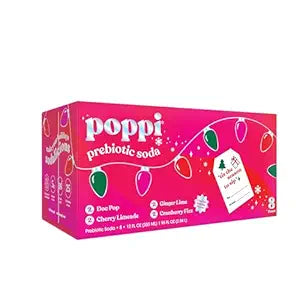POPPI Prebiotic Soda: Low Calorie & Low Sugar Holiday Variety Pack