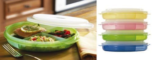 Effortless Heating: Set of 4 Microwave Plates with Vented Lids