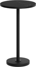 Space-Saving Martini Pedestal Table - Marble Black