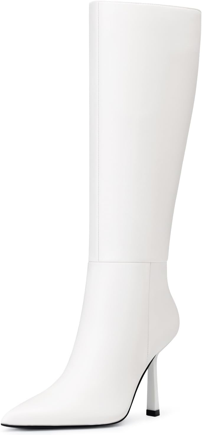 Womens Knee High Boots with 3.54 In Stiletto Heel for Fall
