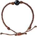 Authentic Leather Cord Braided Bracelet - Handmade Unisex Style