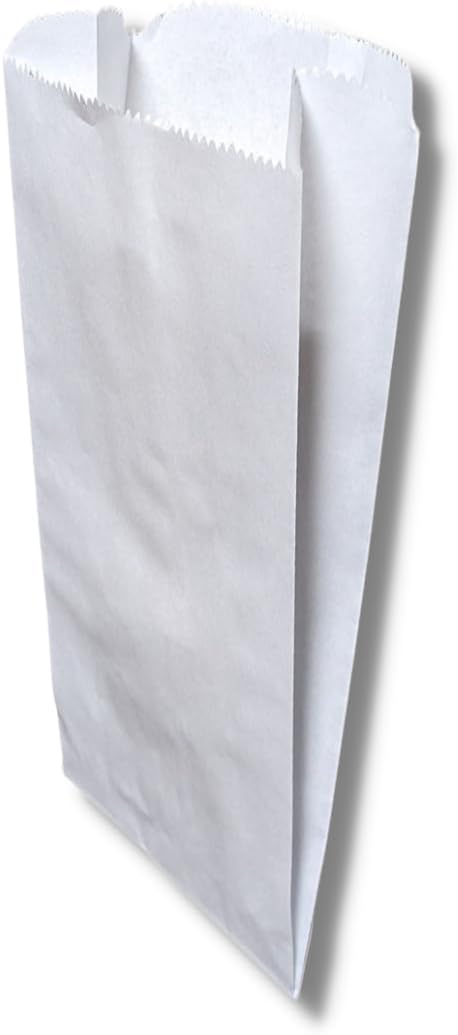 5 x 2 1/2 x 10 White Merchandise Bags - 100% Recyclable Option