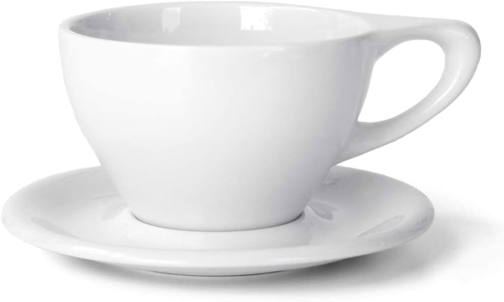 notNeutral Lino Porcelain Cup & Saucer for Large Latte Lovers