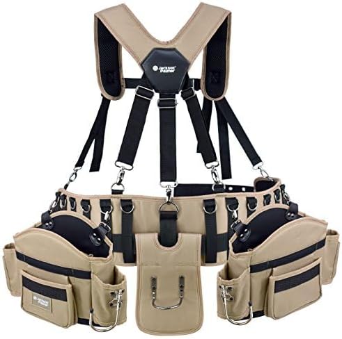 Professional Tool Belt for Comfort and Durability - Tan & Black