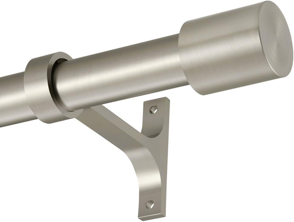 Brushed Nickel Telescoping Curtain Rods for Stylish Home Decor