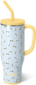 30oz Mega Mug Tumbler with Handle and Straw - Extra Large Insulated