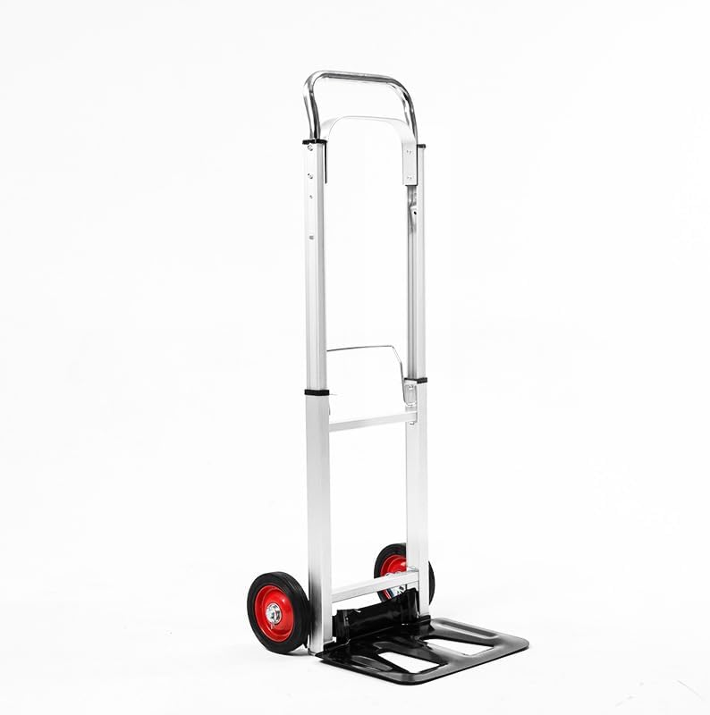 LEADALLWAY Hand Truck Aluminum Foldable Cart with 220 lbs Capacity