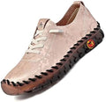 Women's Leather Slip-On Floral Embroidered Soft Bottom Loafers