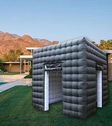 Inflatable Photo Booth Enclosure w/ 2 Doors & LED Lights