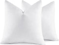 MIULEE 30x30 Pillow Inserts Set of 2 - Fluffy Down Feather Fill