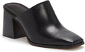Chunky Stacked Heel Mules Closed Square Toe Heeled Slip on Clogs 2