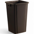 25 Gallon Brown Square Trash Can Plastic Commercial Use - Durable