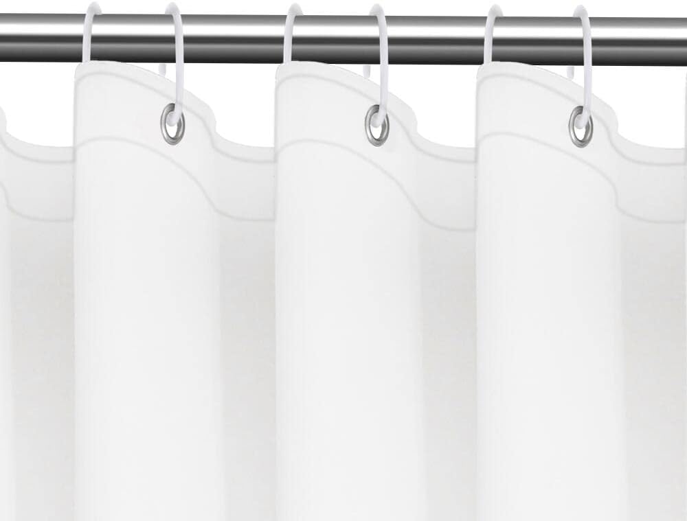 Waterproof White Shower Liner 72x72