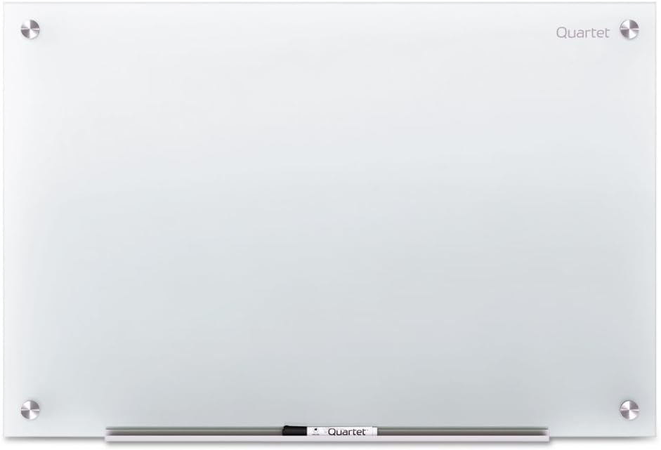 Quartet Glass Whiteboard - Frameless Frosted Dry Erase Board