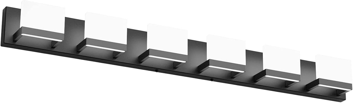 Tipace LED Modern Matte Black Bathroom Vanity Lights for Mirrors