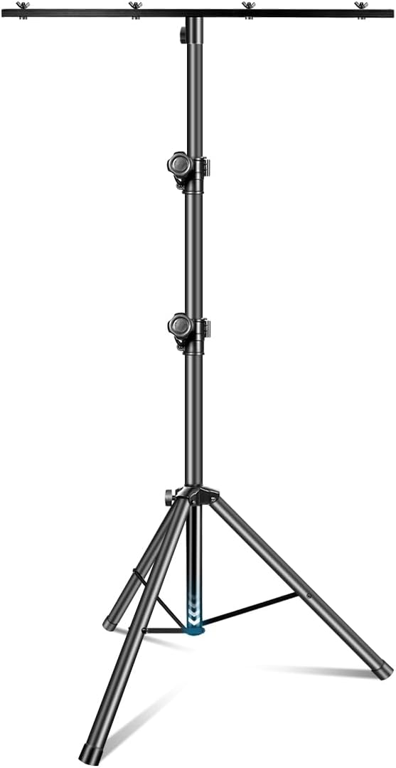 DJ Light Stand T-Bar Tripod Adjustable 49-114 Inch Heavy Duty