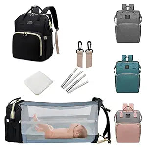 Diaper Bag Backpack with Changing Station and USB Port for Moms