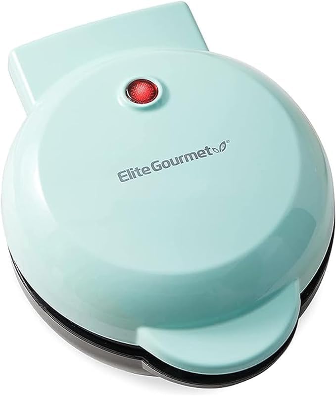 Compact Elite Gourmet Waffle Maker - 5-inch Nonstick Surface