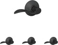SCHLAGE F10 Accent Door Lever Matte Black - Pack of 4