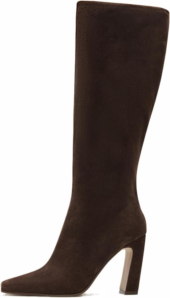 Lovee Cosee Knee High Boots for Women with Chunky Heels