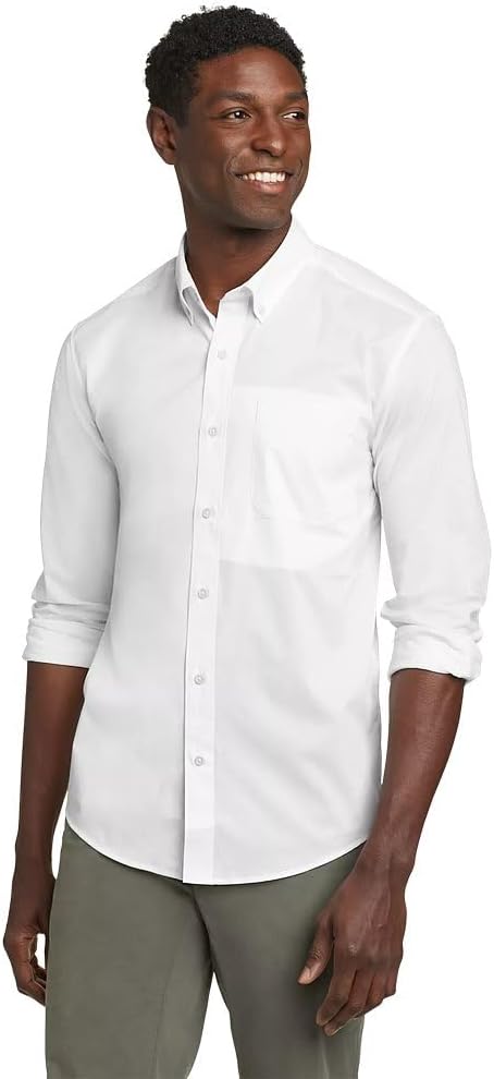 Eddie Bauer Men's Voyager Flex Long-Sleeve Shirt for Comfort