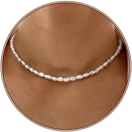 Dainty Round Imitation Pearl Choker Necklace for Elegant Women