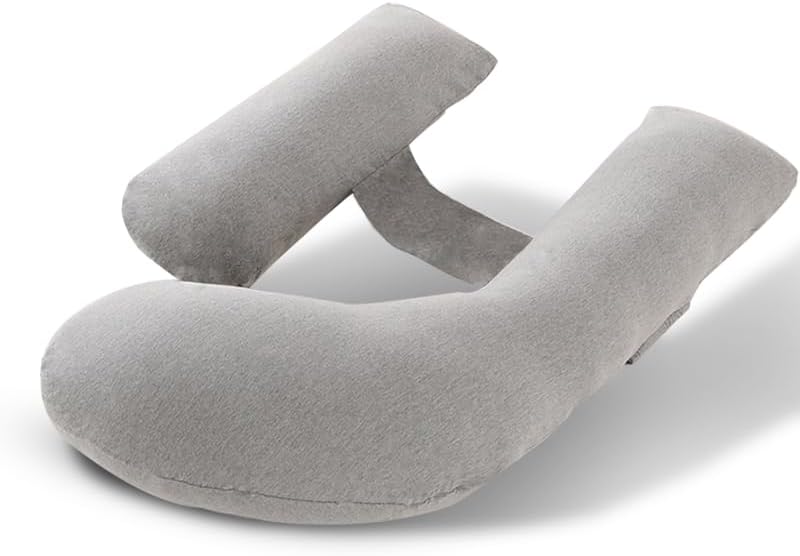 Pregnancy Pillow for Side Sleeping with Adjustable Cover