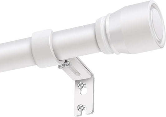1 Diameter Matte White Curtain Rod Set for Versatile Home Decor