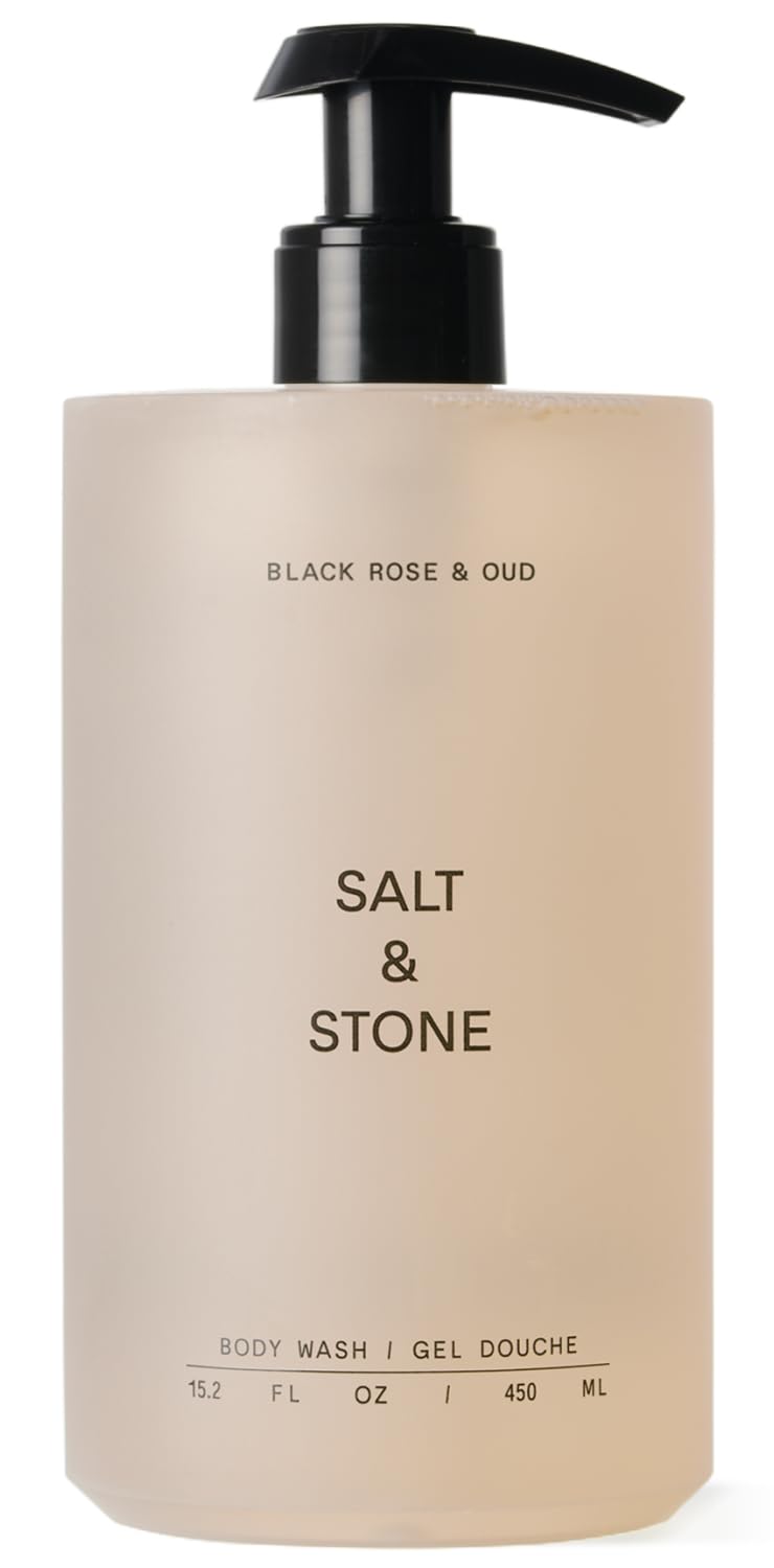 Salt & Stone Body Wash for Women & Men - Black Rose & Oud