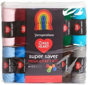 Red Heart Super Saver Mega Yarn Craft Kit for All Your Projects