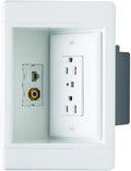 Recessed TV Box with Surge Protection and Low Voltage Kit - Slim Fit