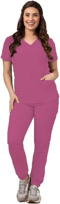 Green Town Scrubs for Women Scrub Set - Comfortable 2-Piece Workwear