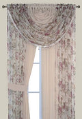 Sapphire Home Sheer Curtains Two Tone 4-Panel Set - Light-Filtering