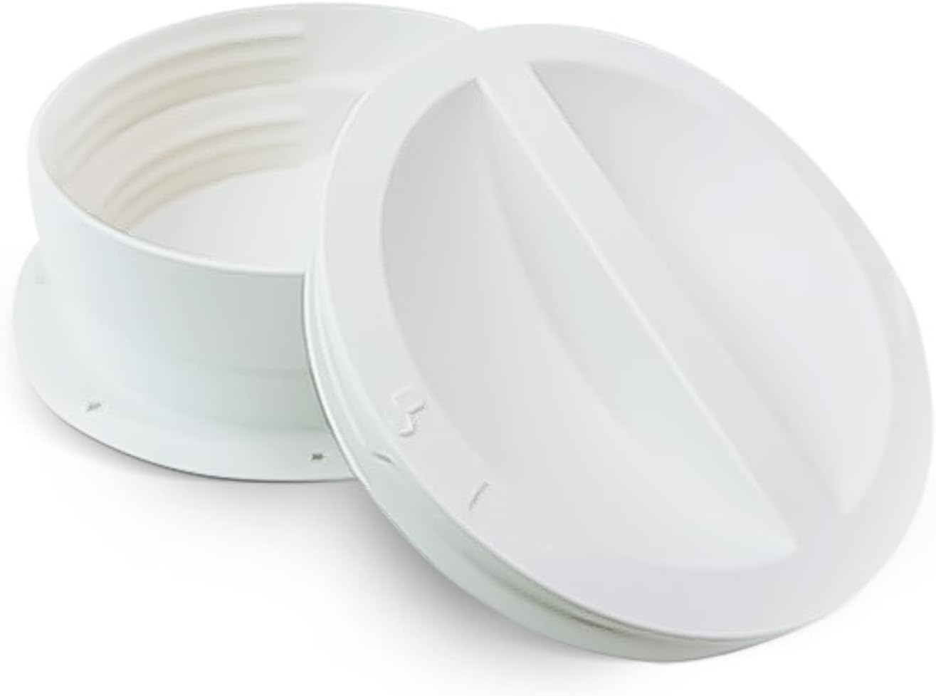 Universal Dual Size Vent Connector, White, Omni-Directional