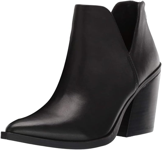 FISACE Womens Pointed Toe Stacked Mid Heel Ankle Boots Review