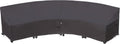 Curved Patio Sofa Cover 190 in Storm Grey - Reinforced 600D Protection