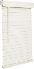 Cordless 2-inch Faux Wood Blind 84 x 72 - Soft White Room Darkening