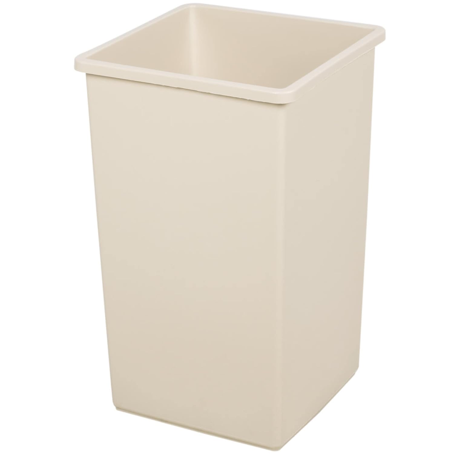 25 Gallon Beige Square Trash Can for Commercial and Home Use
