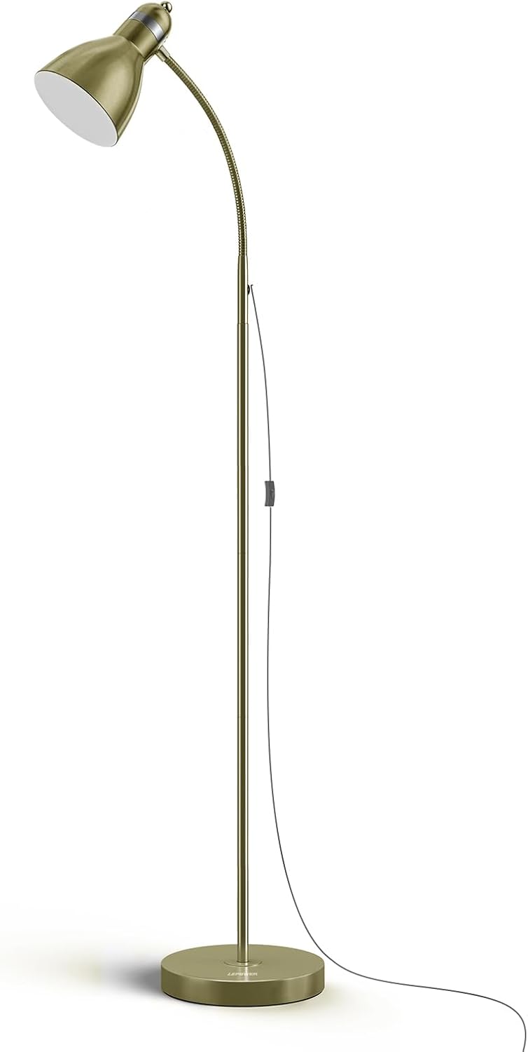 LEPOWER Floor Lamp with Adjustable Gooseneck for Reading