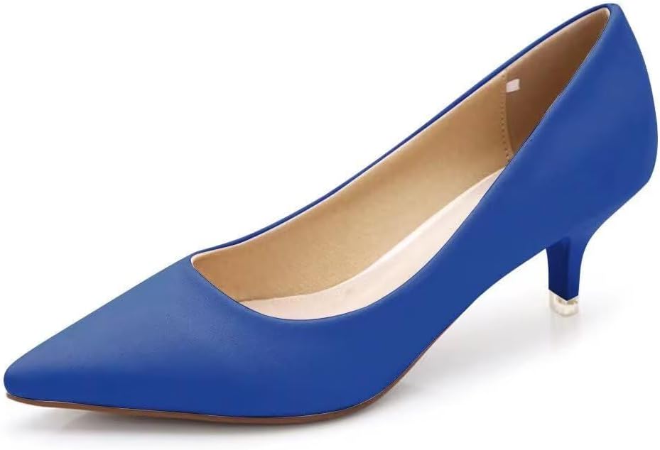 Stunner Women's Classic Fashion Pointed Toe Low Heel Dress Pumps