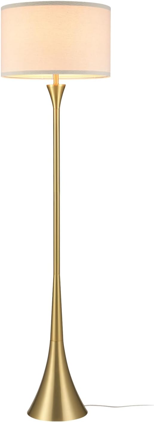 GLOBE Electric 60in Floor Lamp with Antique Brass Finish