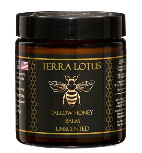 Organic Grass-Fed Beef Tallow Balm with Raw Honey for Skin