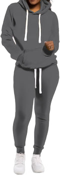 TOPONSKY Womens 2 Piece Tracksuit Long Sleeve Patchwork Pants Set Home