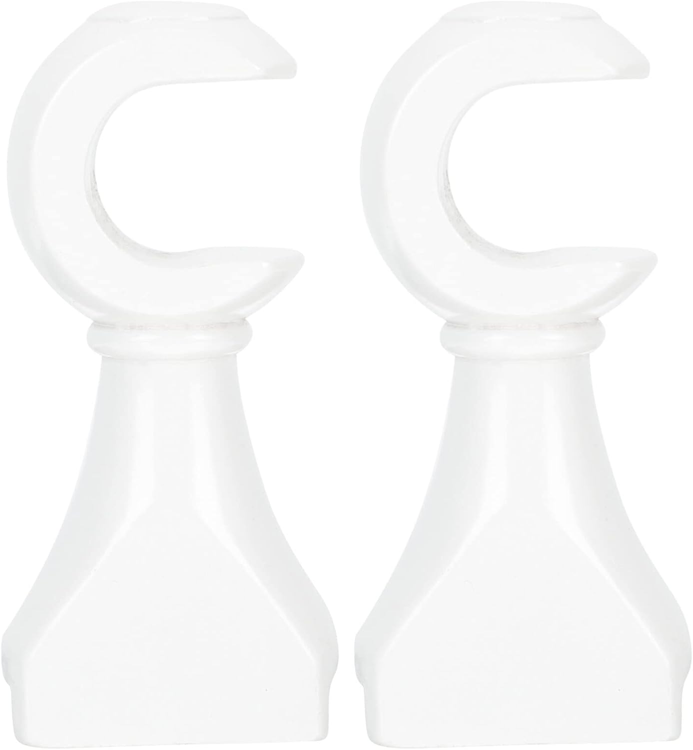 Wood Curtain Rod Support - 2pcs White