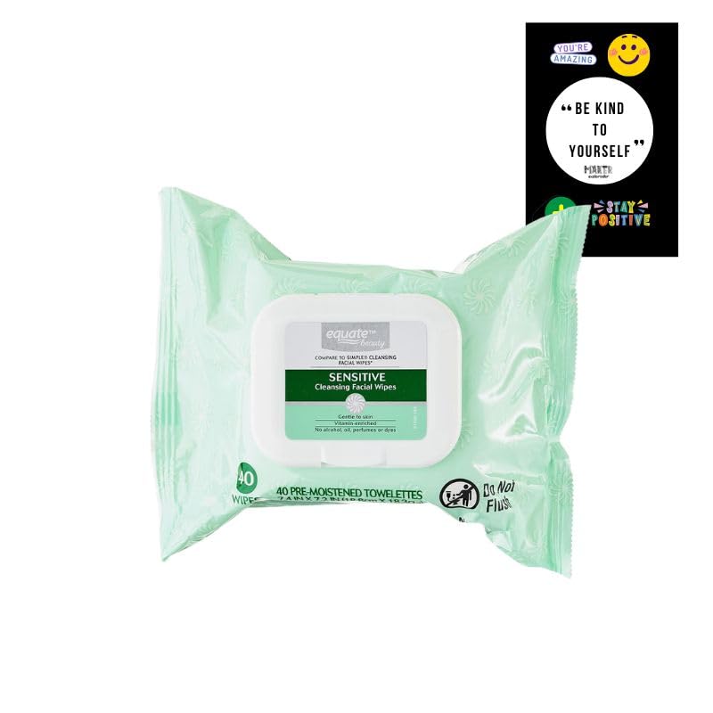 Equate Sensitive Facial Wipes - Gentle Cleanse x2!